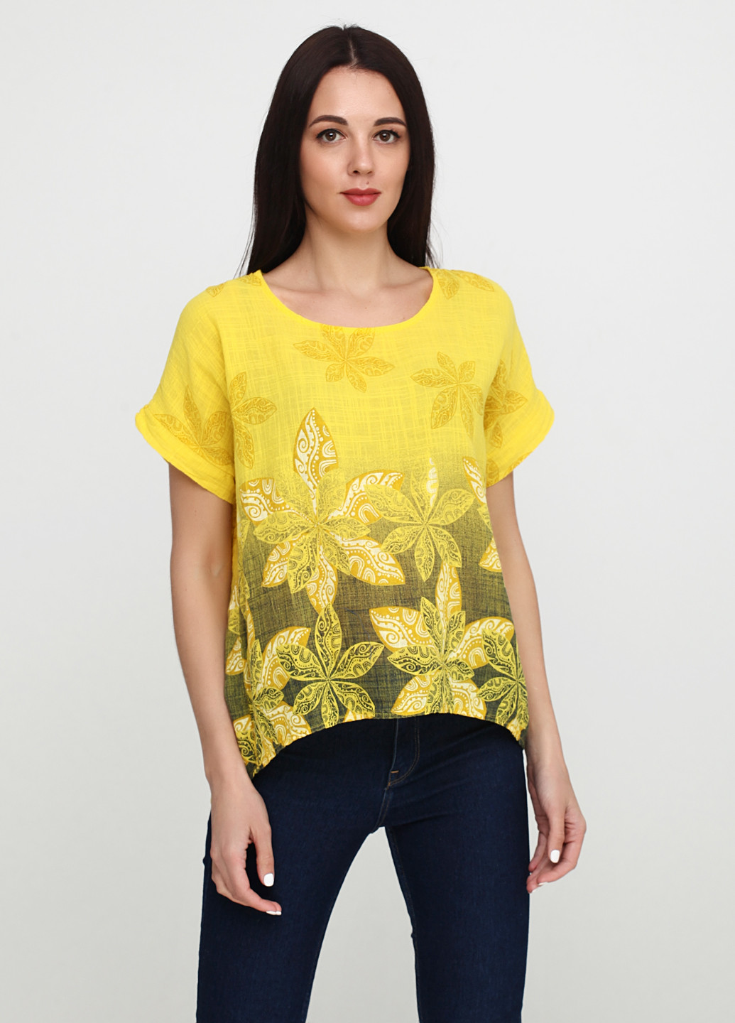 Желтая летняя блуза Fashion