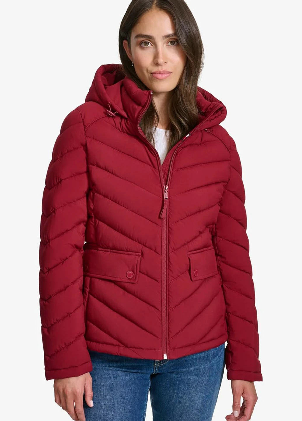 Бордова демісезонна куртка Tommy Hilfiger