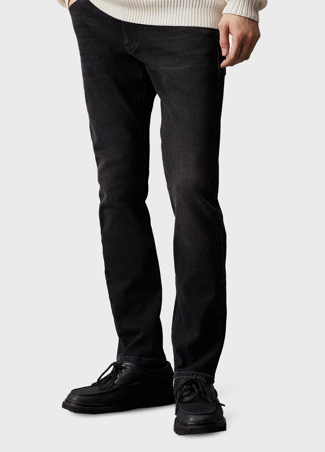 Черные демисезонные прямые джинсы Calvin Klein Jeans