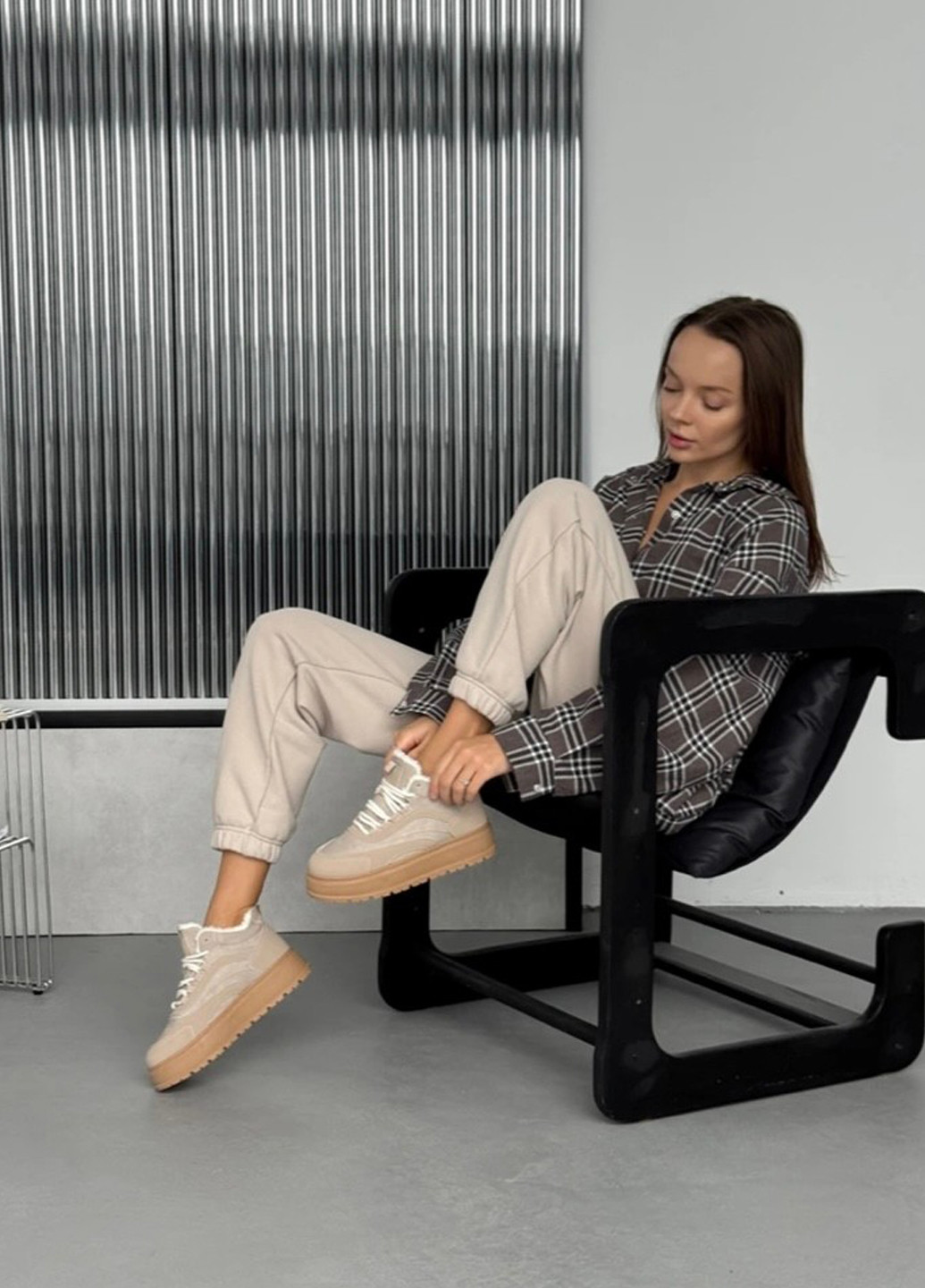 Кроссовки Bashili бежевые зима (365452521)