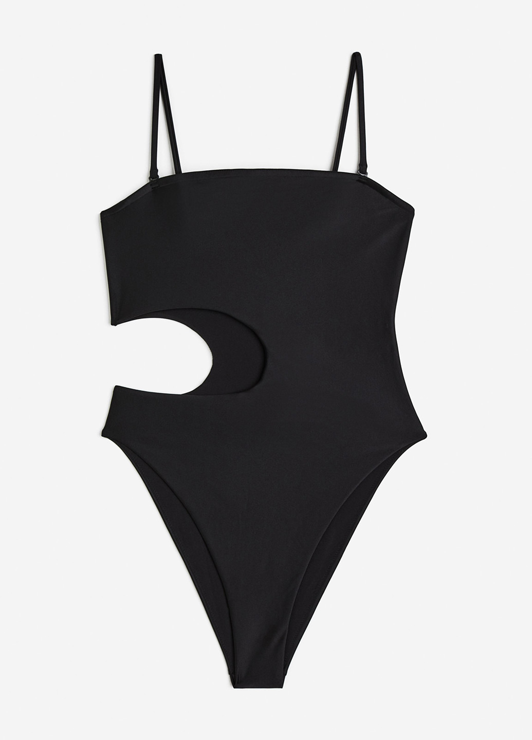Черный летний купальник слитный H&M