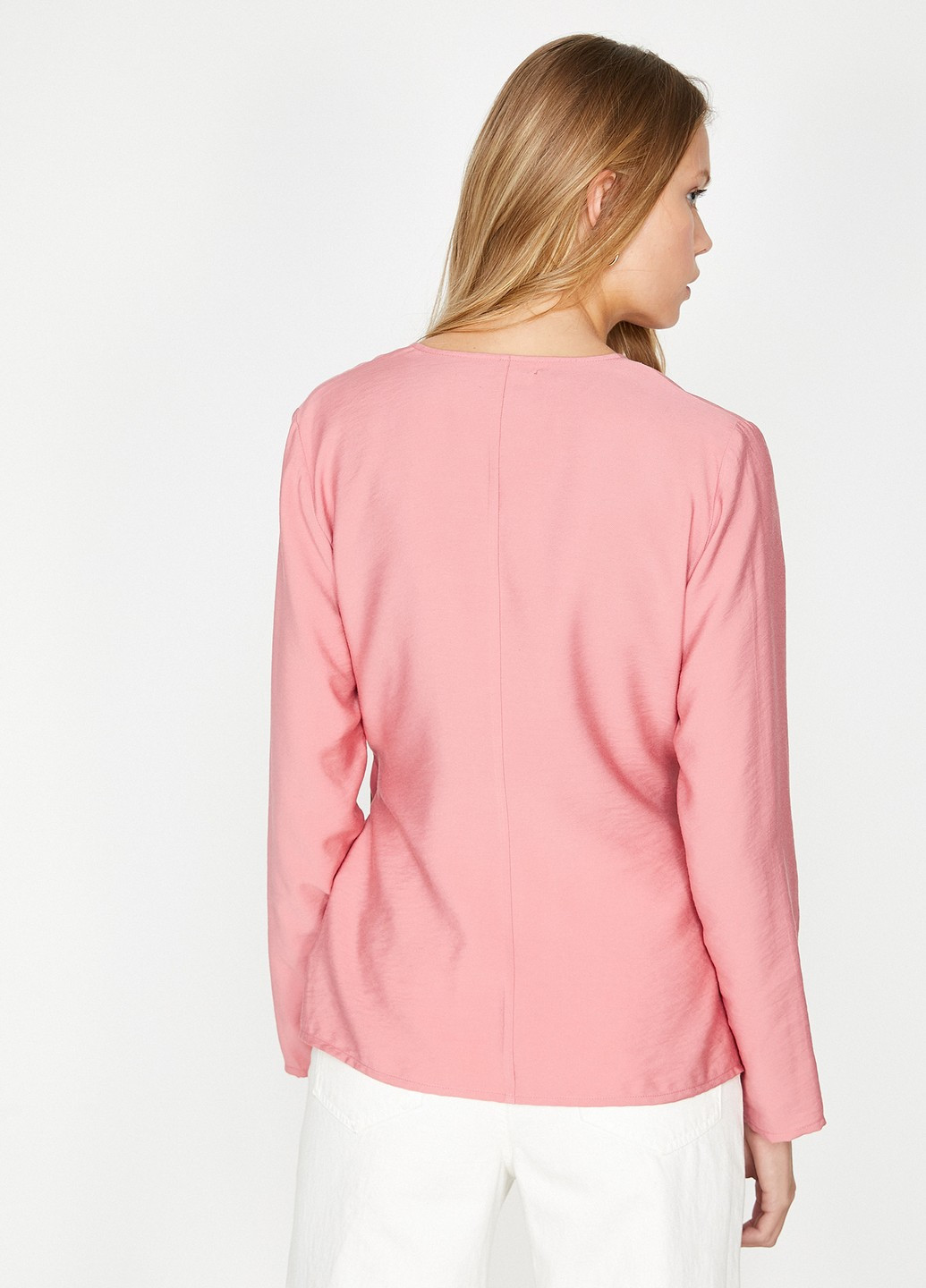 Розовая блуза на запах KOTON
