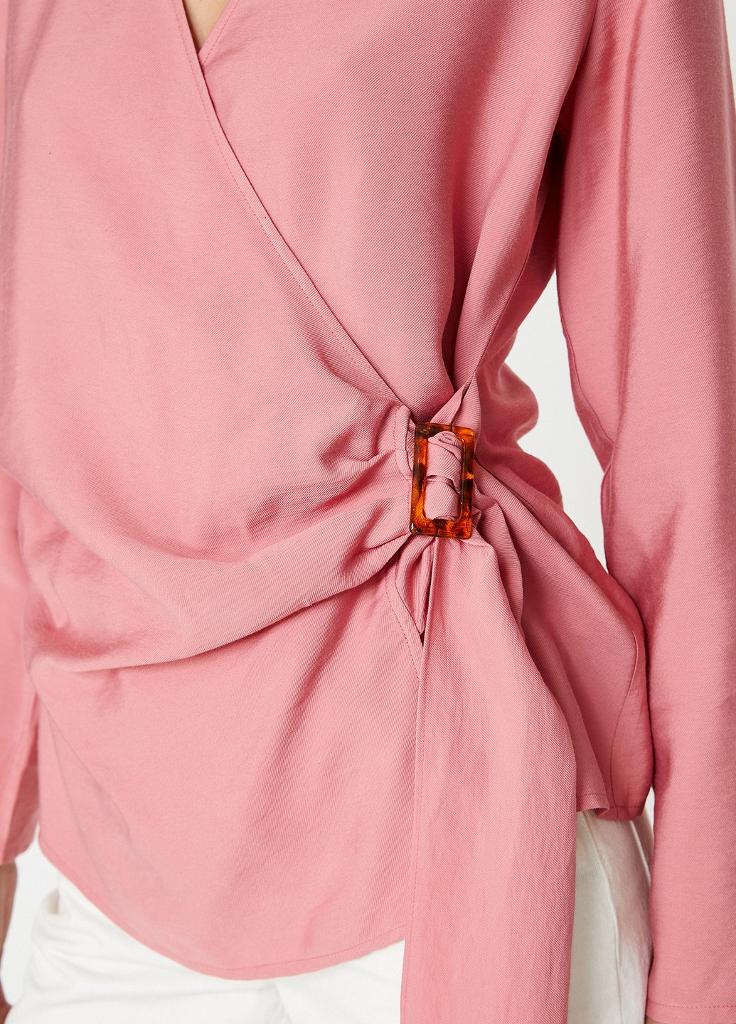 Рожева блуза на запах KOTON