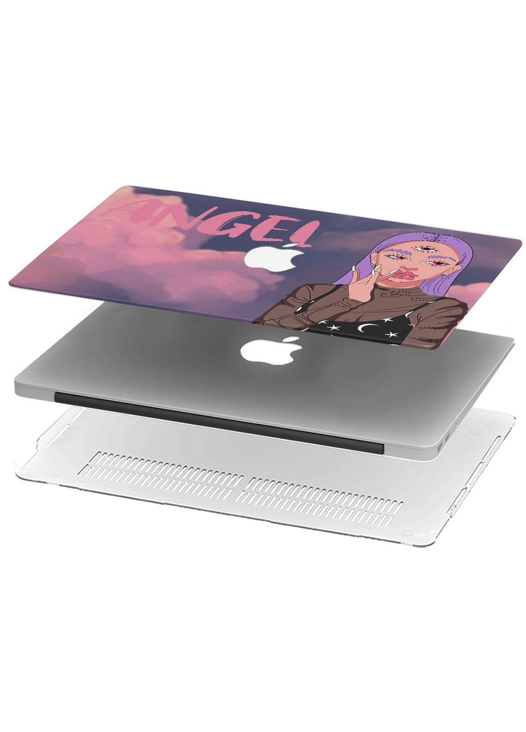 Чехол пластиковый для Apple MacBook Pro 15 A1707 / A1990 Ангел (Angel) (9649-1635) MobiPrint (218347820)