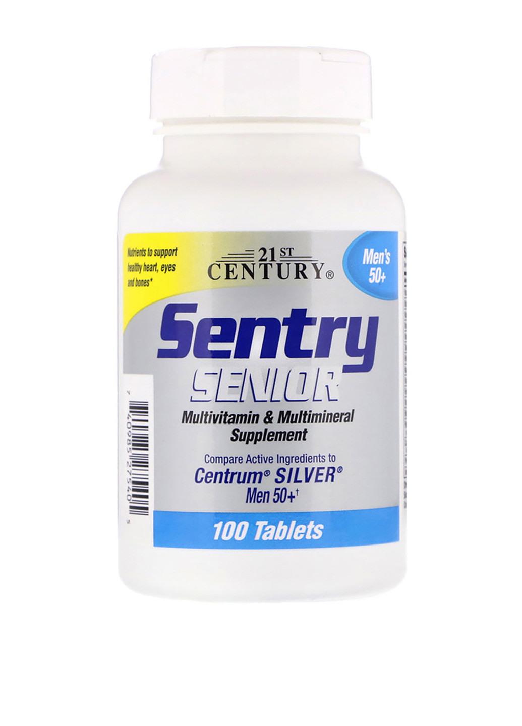 Мультивітаміни та мультимінерали для чоловіків 50+, Sentry (100 таб.) 21st Century (251206325)