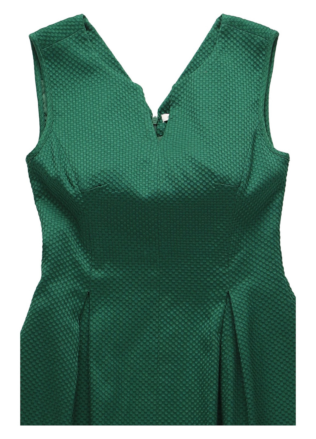 Изумрудное кэжуал платье клеш, в стиле ампир MINT&BERRY однотонное