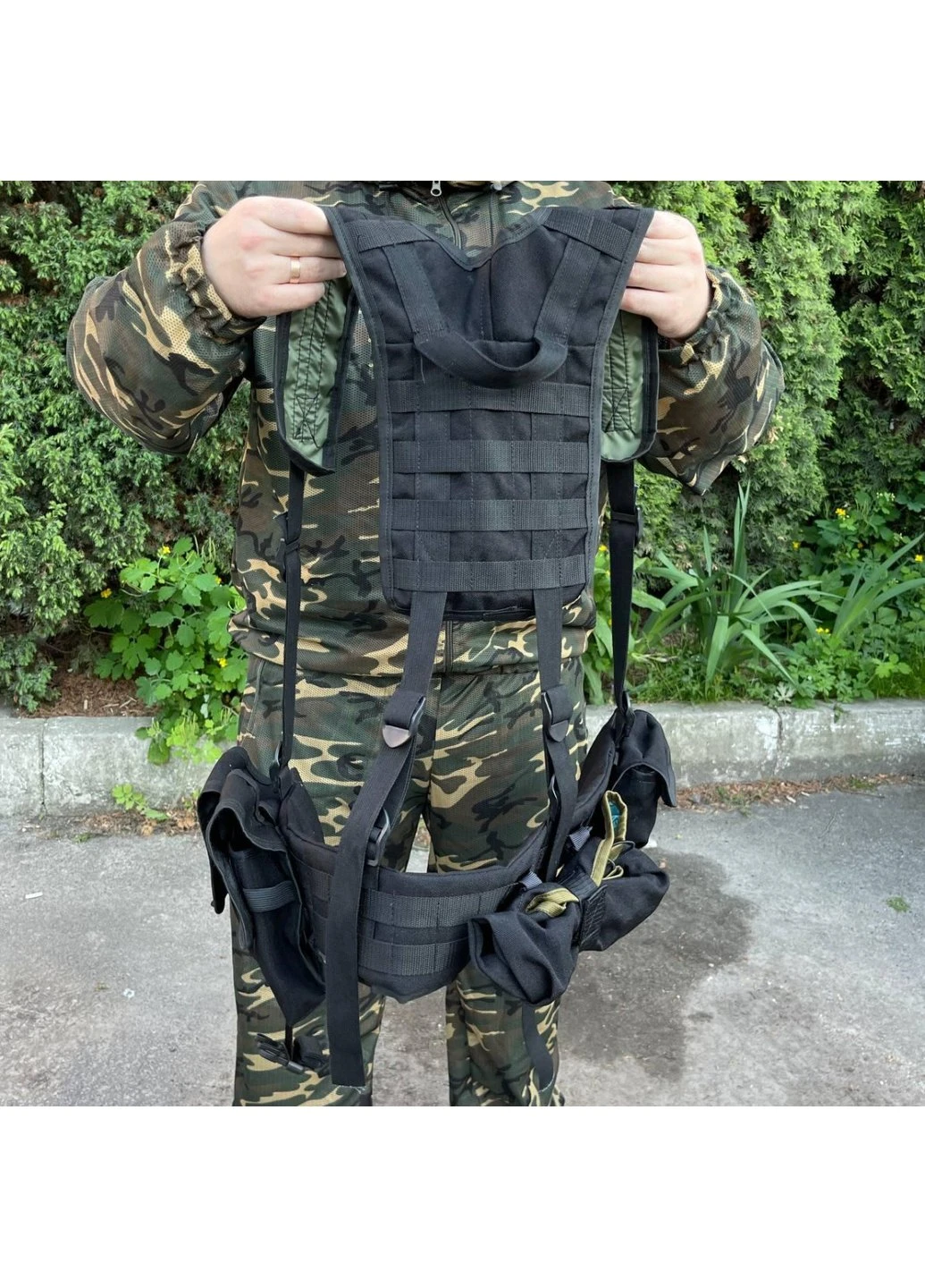 РПС система MOLLE + підсумки 6601 ЗСУ (ЗСУ) Розвантажувальна поясна система чорна Power (254440492)