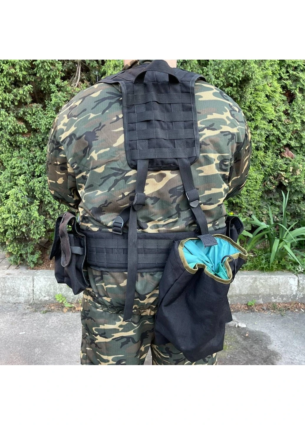 РПС система MOLLE + підсумки 6601 ЗСУ (ЗСУ) Розвантажувальна поясна система чорна Power (254440492)