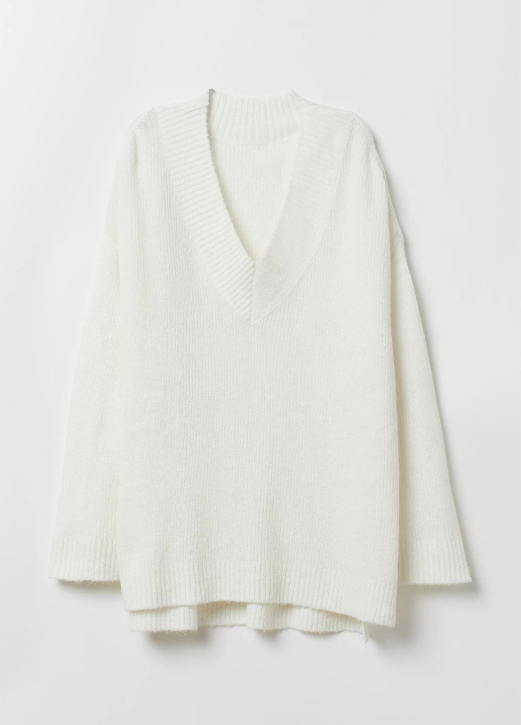 Белый зимний пуловер пуловер H&M