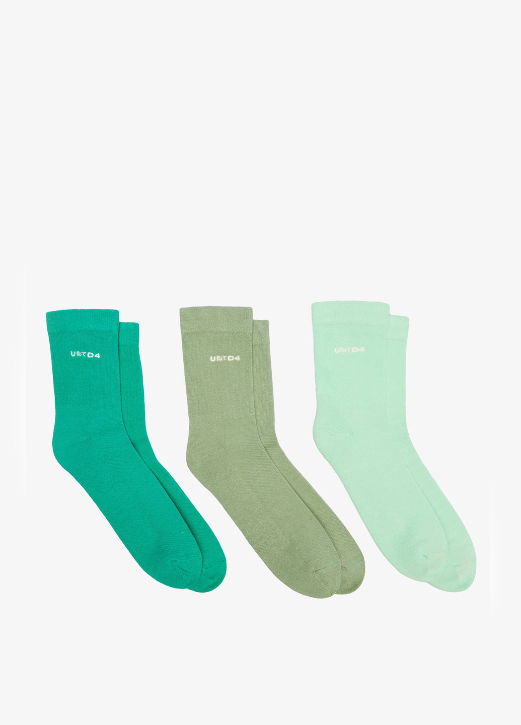 Комбинированные носки (3 пары) UNITED4 надписи (329148630)