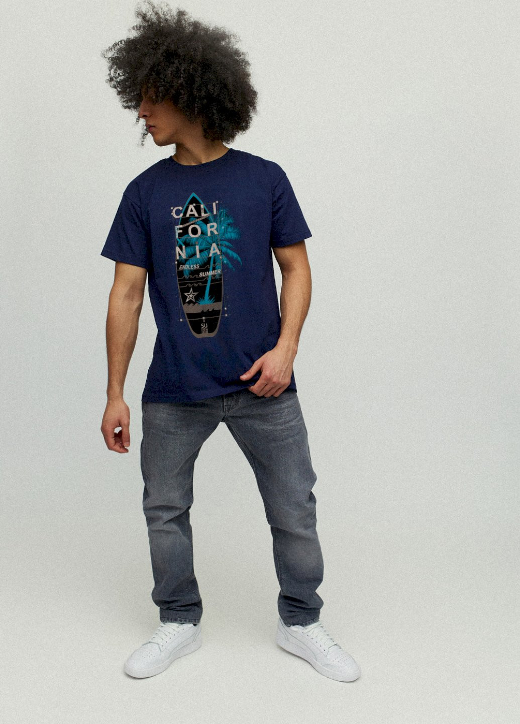 Темно-синя футболка чоловіча YAPPI