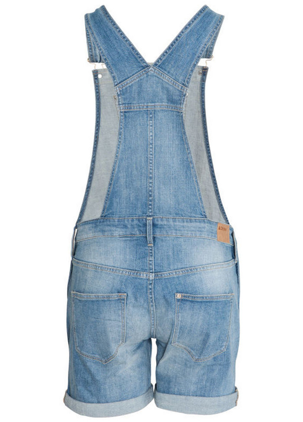 Комбінезон для вагітних H&M комбінезон-шорти однотонний блакитний джинсовий