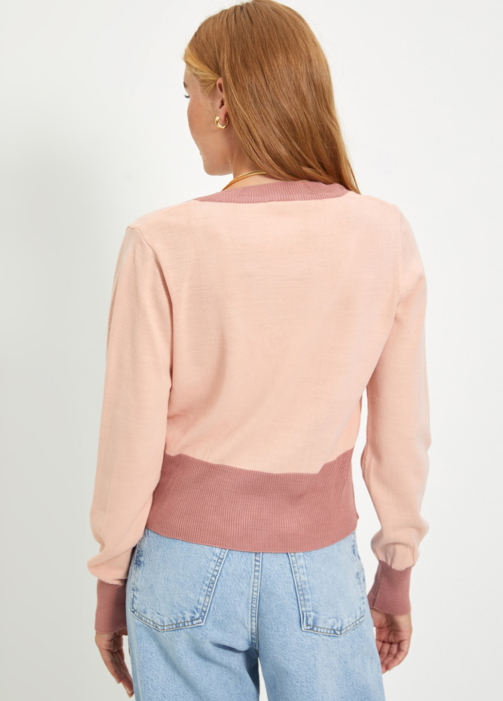 Персиковый демисезонный пуловер пуловер Trendyol