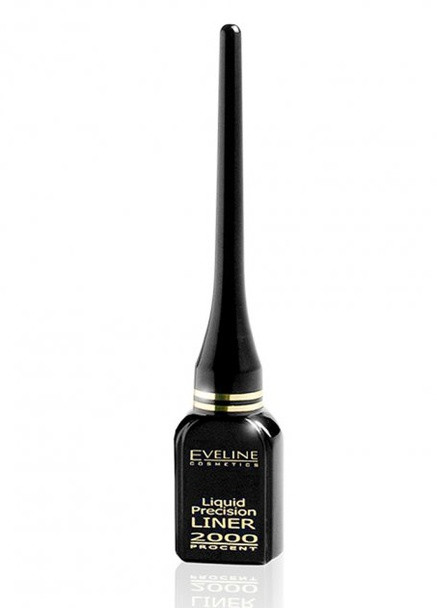 Водостойкая подводка для глаз liquid precision eyeliner черная матовая, 4мл Eveline Cosmetics 5901761910797 (256107432)