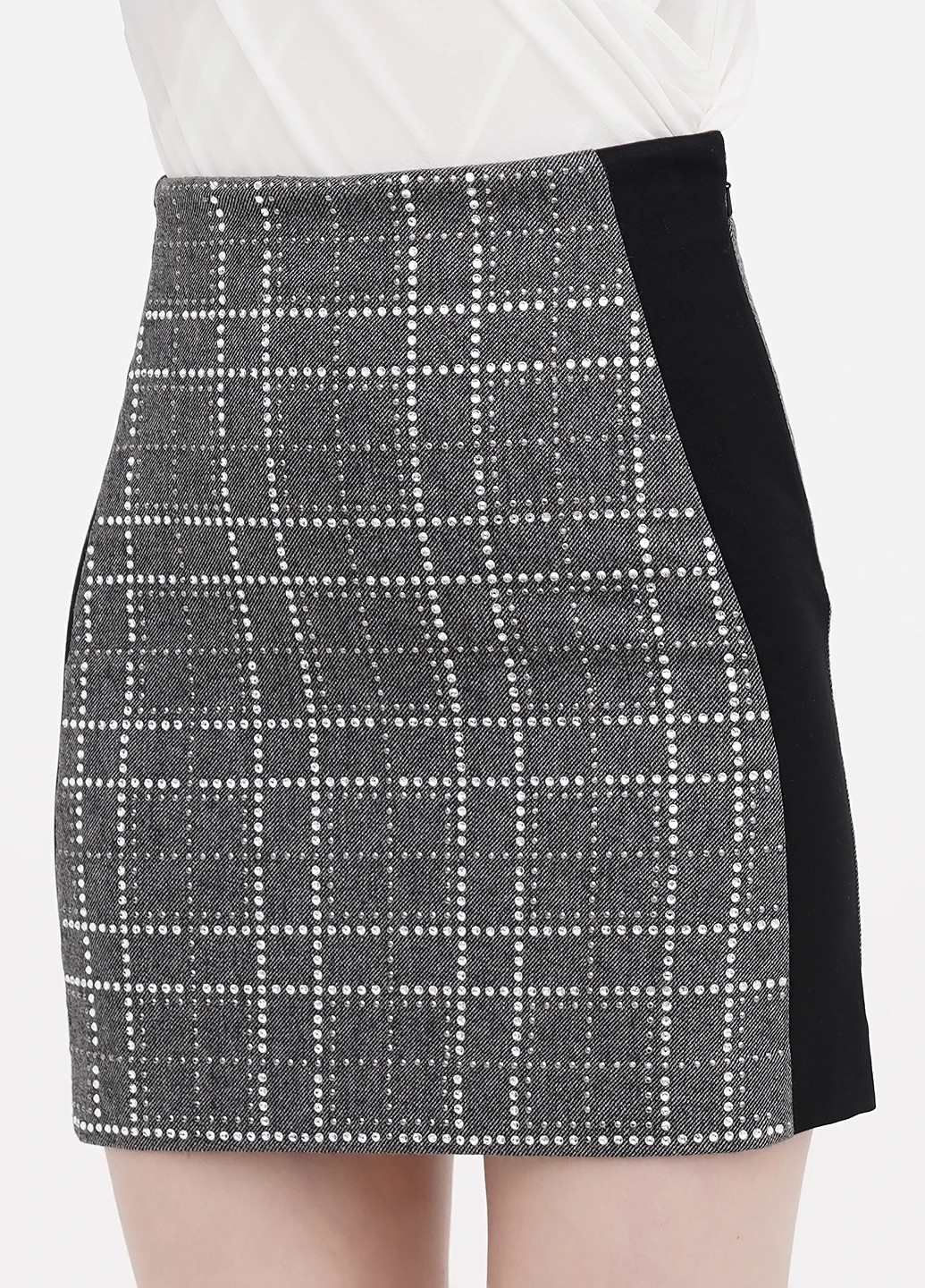 Серая кэжуал колор блок юбка Pinko