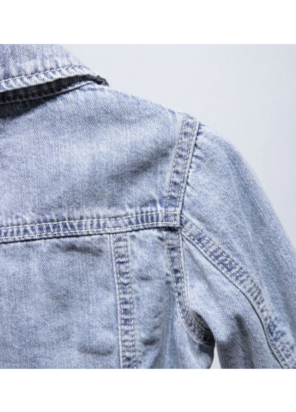 Голубая демисезонная джинсовая куртка No Brand