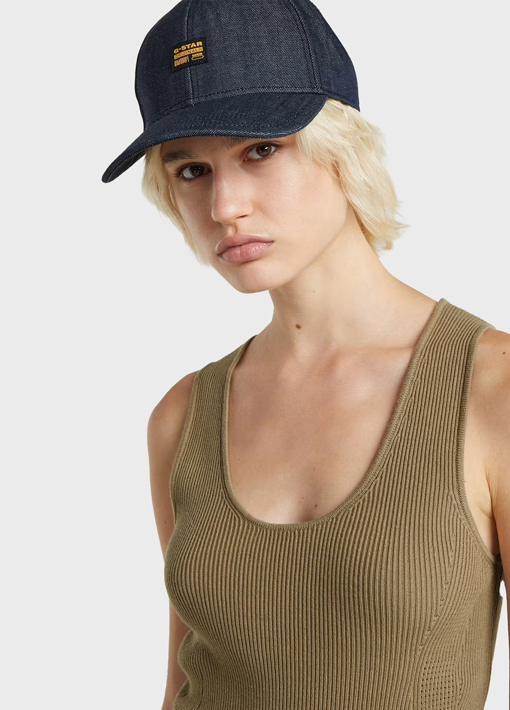 Светло-коричневое кэжуал платье силуэтная G-Star Raw однотонное