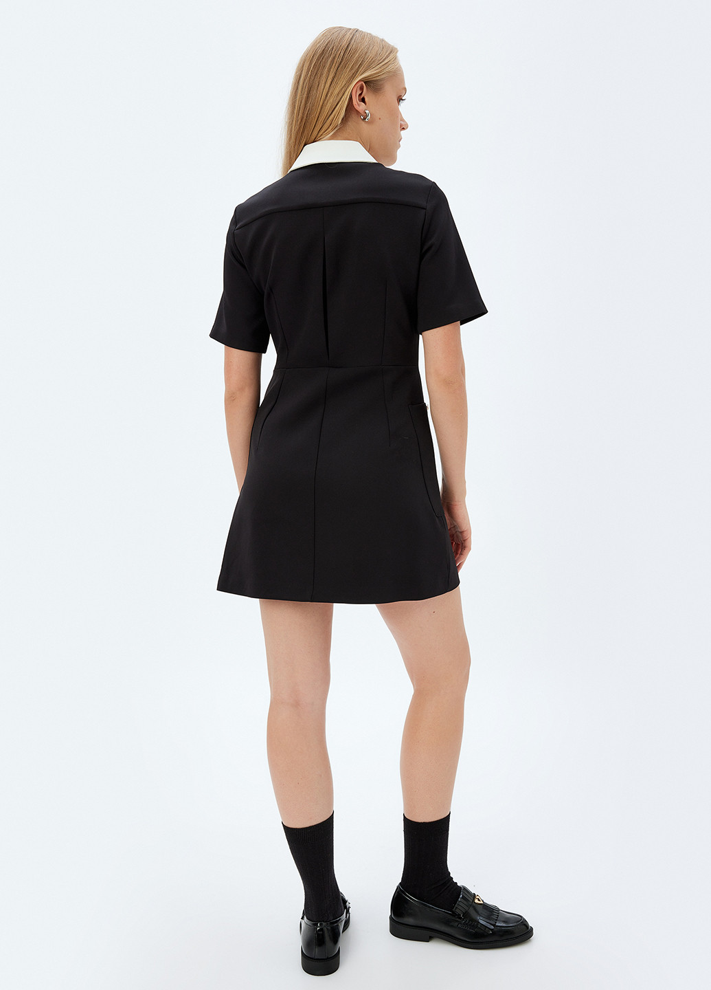 Черно-белое кэжуал платье KOTON однотонное