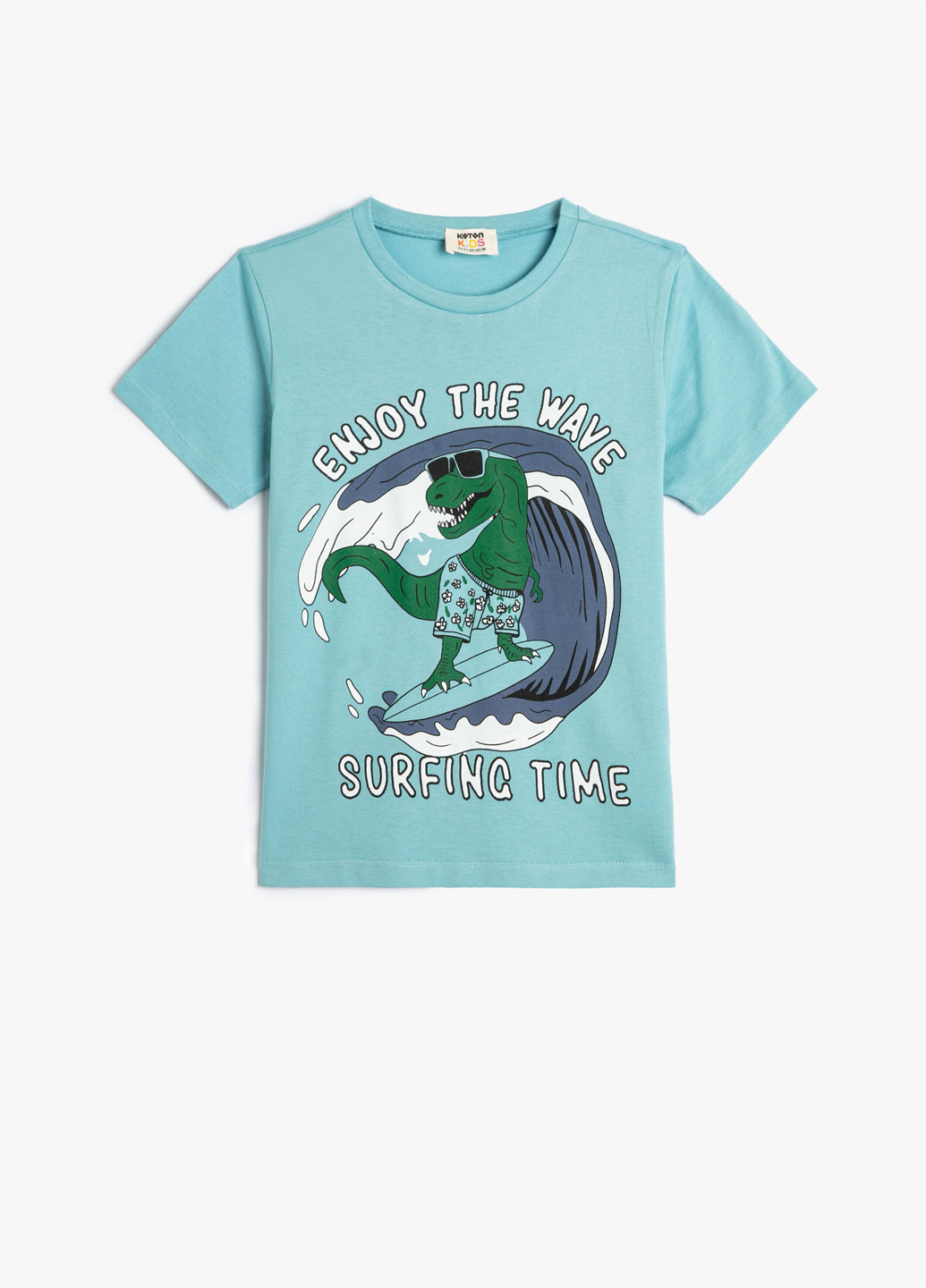 Голубая летняя футболка KOTON