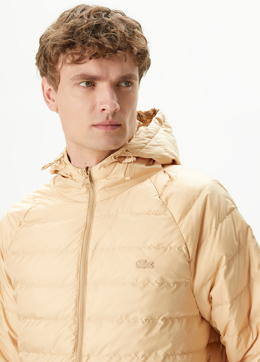 Бежева демісезонна куртка двостороння Lacoste