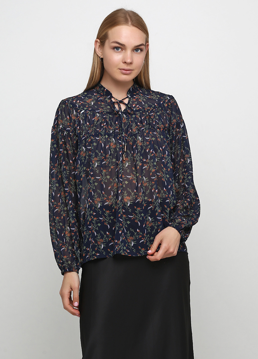 Тёмно-синяя блуза Friendtex