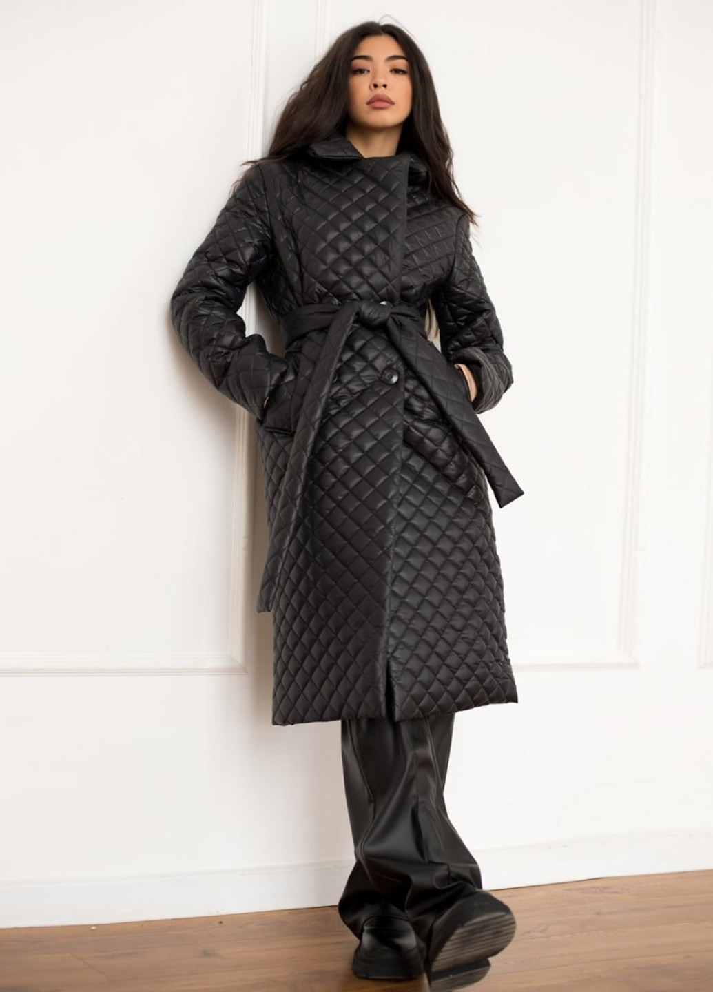 Чорна демісезонна куртка куртка-пальто No Brand