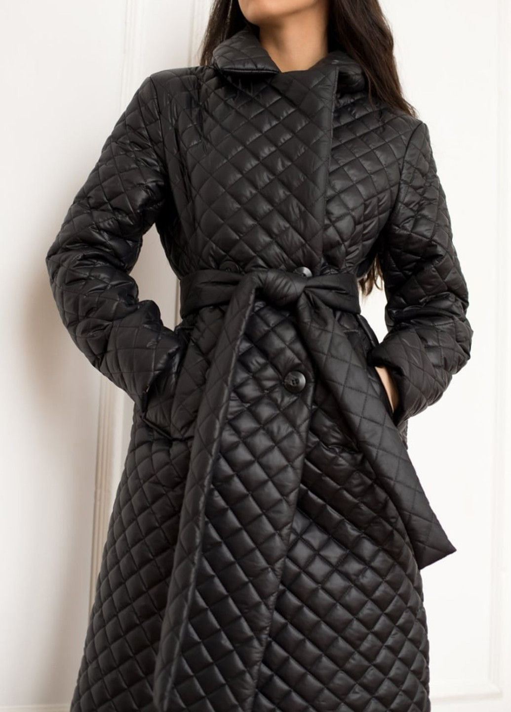 Чорна демісезонна куртка куртка-пальто No Brand