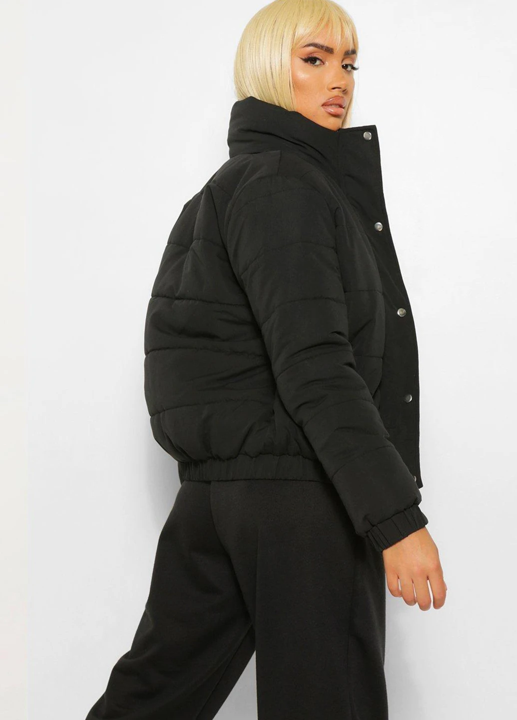 Черная демисезонная куртка Boohoo