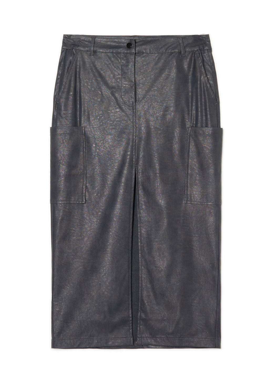 Графитовая кэжуал однотонная юбка Cropp карго