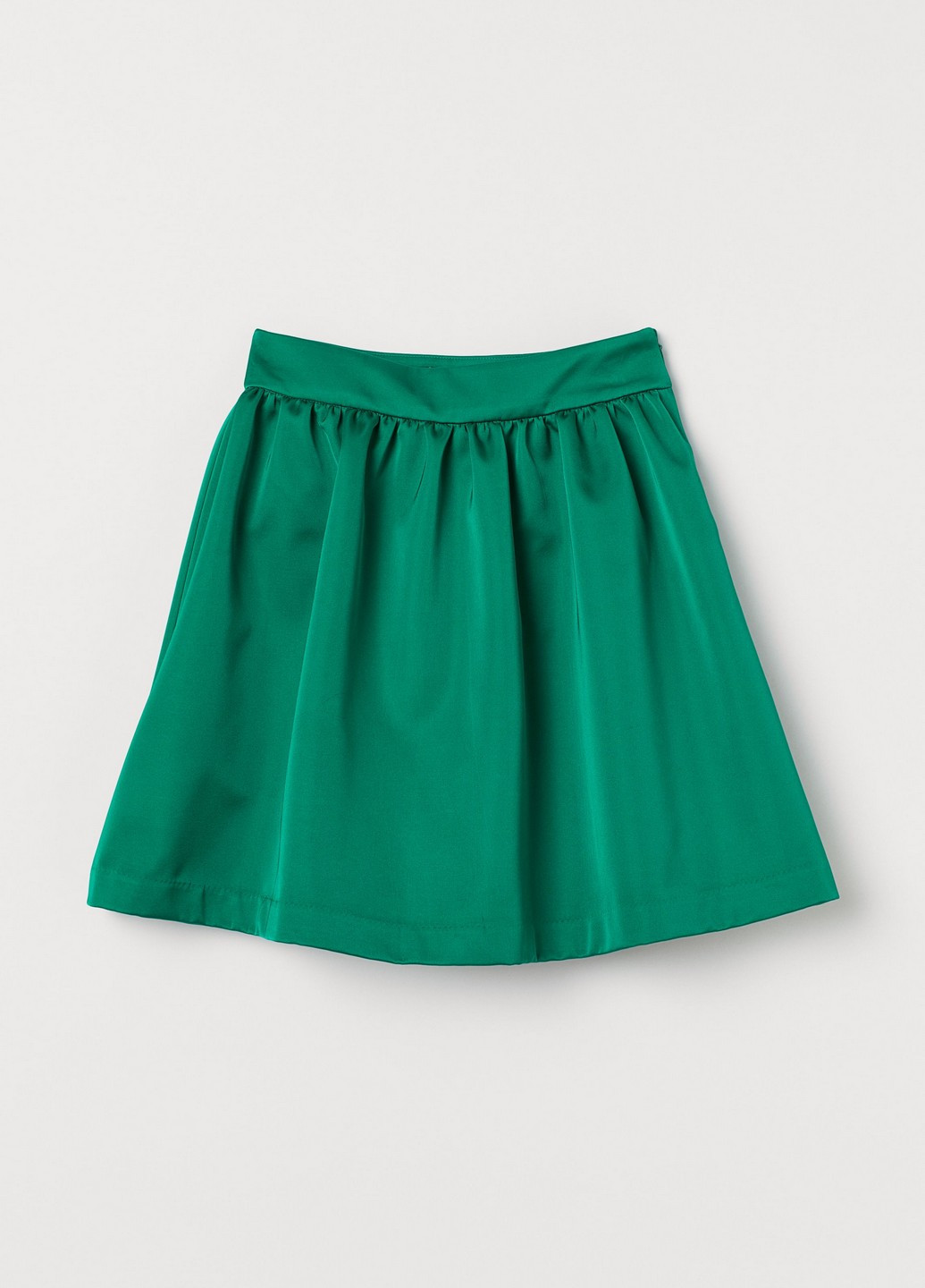 Зеленая однотонная юбка H&M
