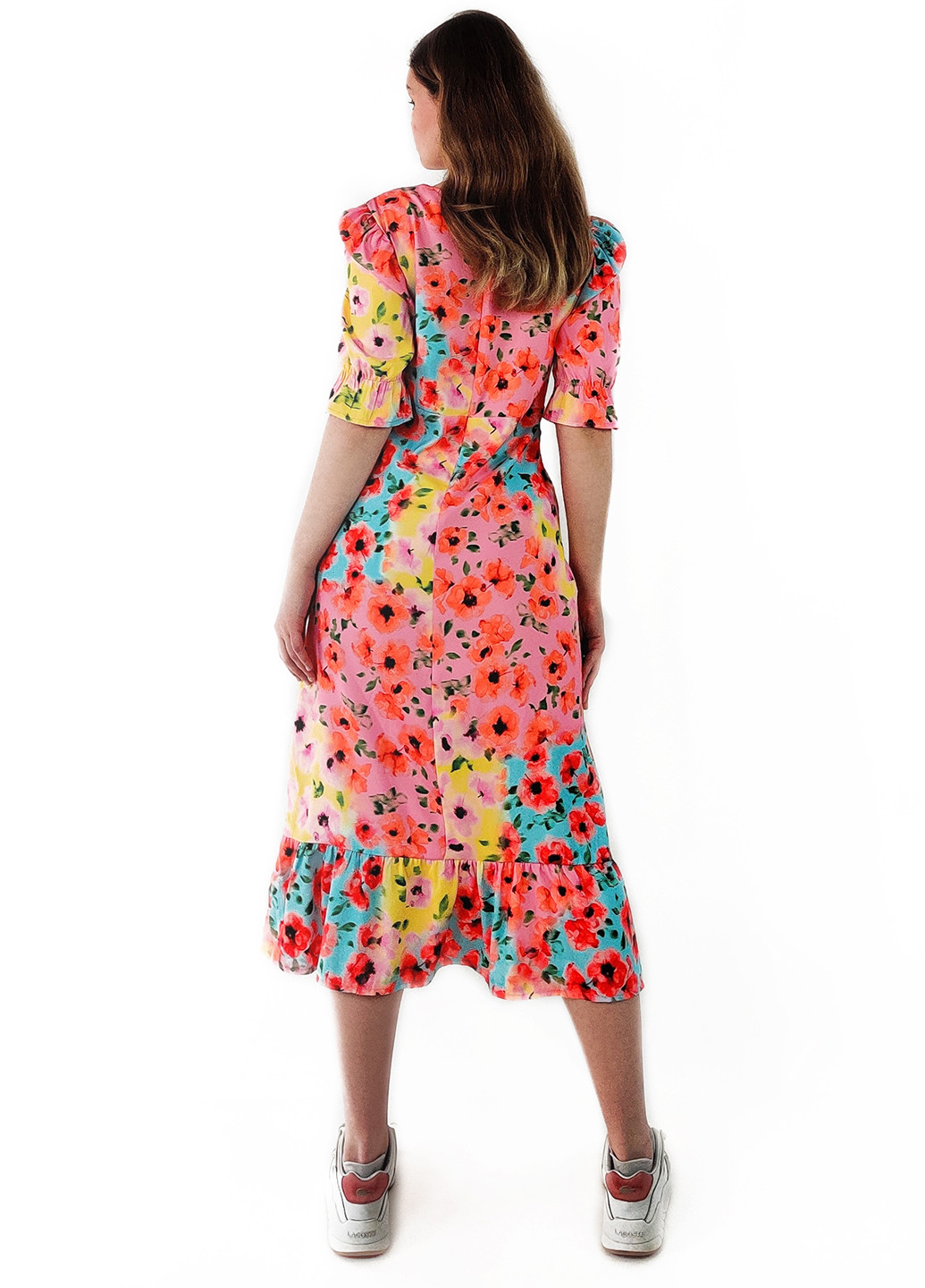 Комбинированное кэжуал платье Boohoo с цветочным принтом