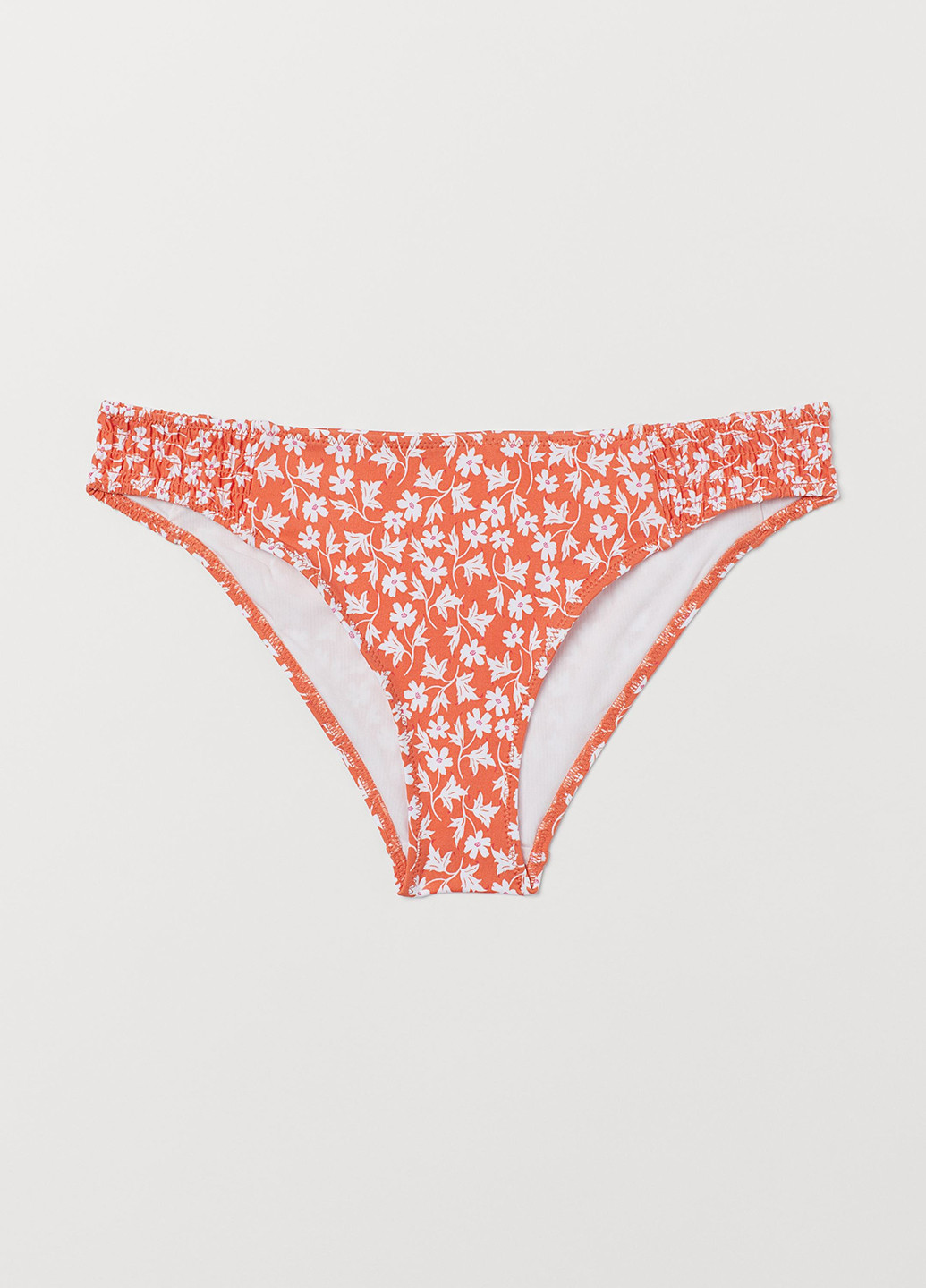Оранжевые купальные трусики-плавки с цветочным принтом H&M