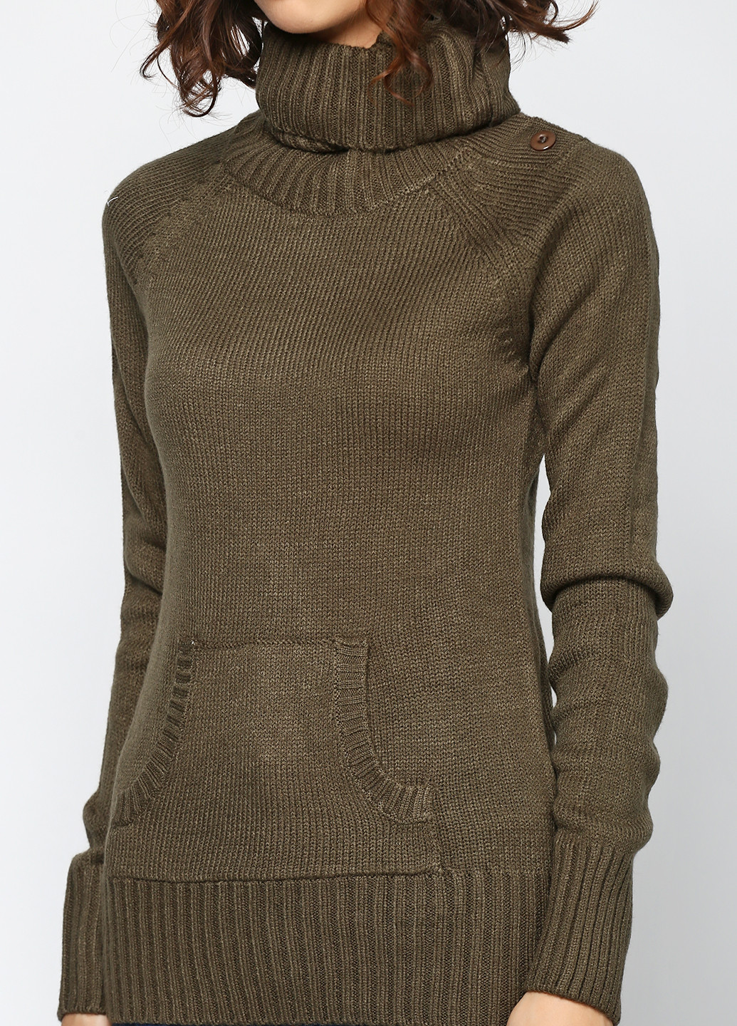 Оливковый (хаки) демисезонный свитер хомут Alcott