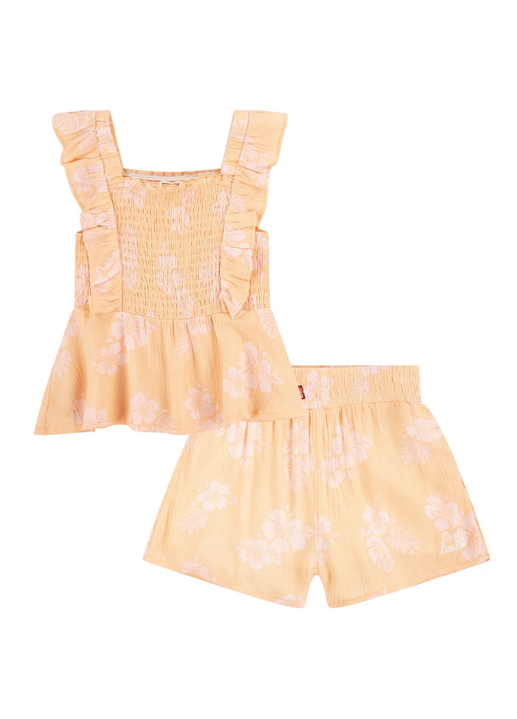 Помаранчевий літній комплект (майка, шорти) Levi's