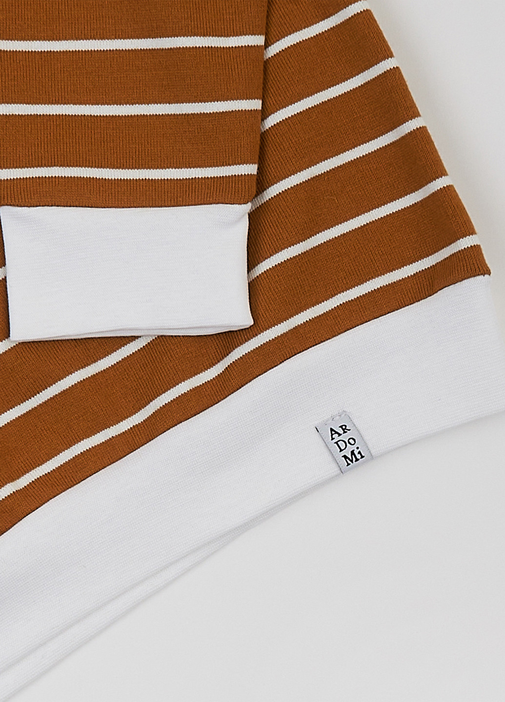 Светло-коричневый свитшот ArDoMi полоска без декора (343091818)