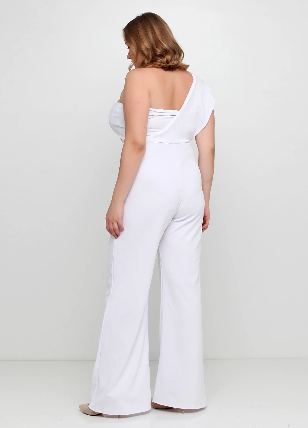 Комбинезон PrettyLittleThing комбинезон-брюки однотонный белый кэжуал трикотаж