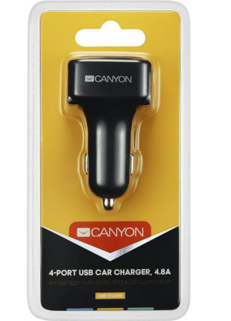 Зарядний пристрій Universal 4xUSB car adapter (CNE-CCA05B) Canyon (216637673)