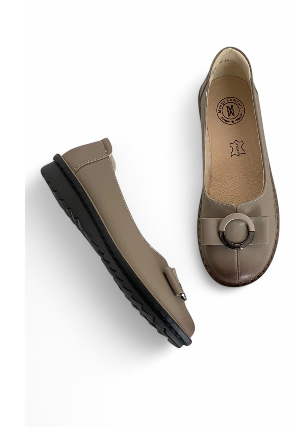 Meego Туфлі сіро-коричневий з натуральна шкіра, румунія — демісезон (322090496)