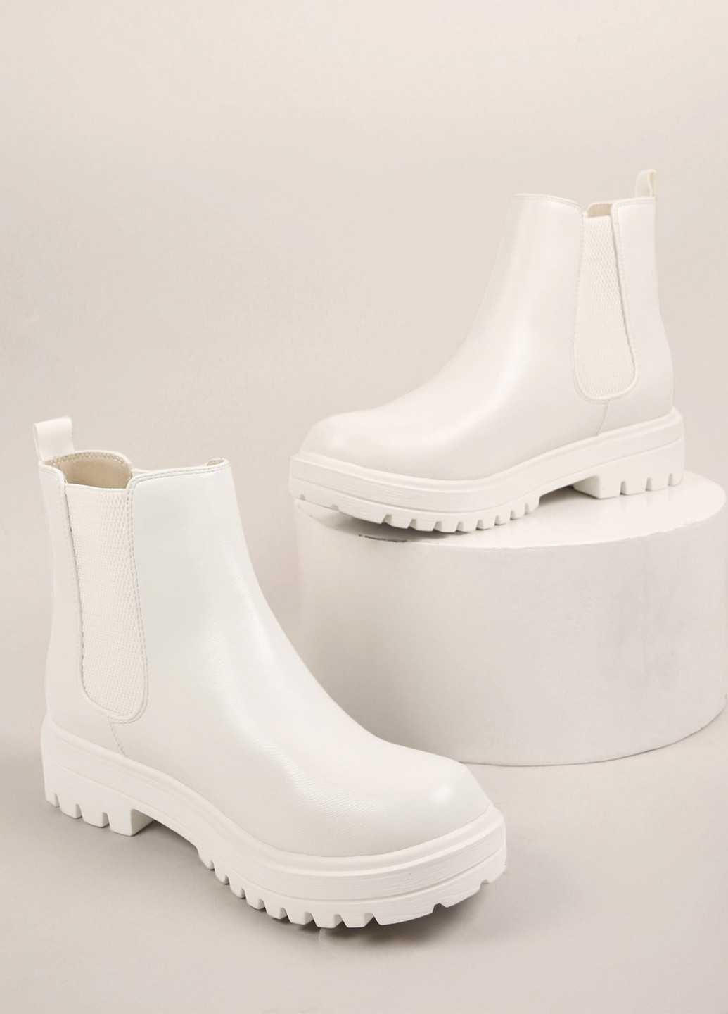 Осенние ботильоны челси SHEIN без декора из искусственной кожи