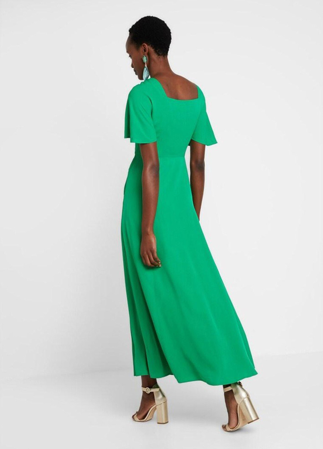 Зелена кежуал сукня кльош Calvin Klein однотонна