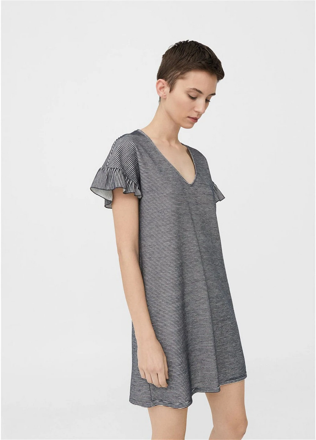 Черное кэжуал платье Mango однотонное