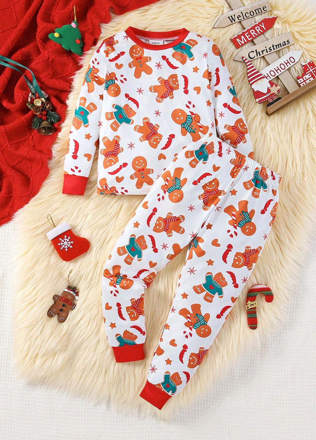 Комбінована зимня піжама (світшот, штани) SHEIN