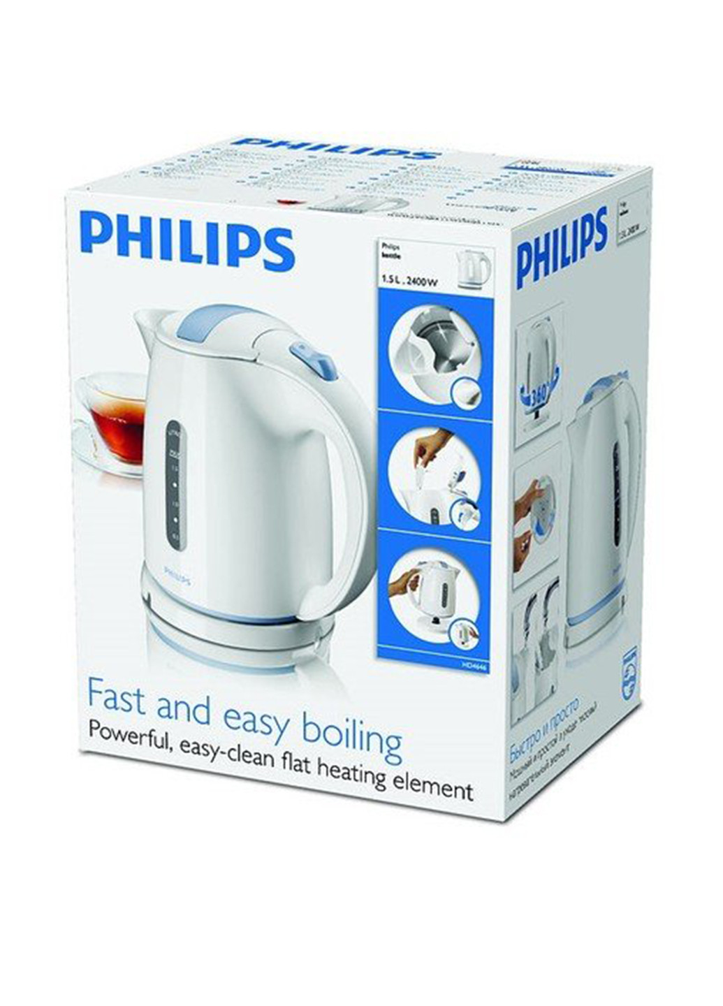 Електрочайник Daily Collection HD4646 / 70 White-Blue Philips hd4646/70 (136737044)