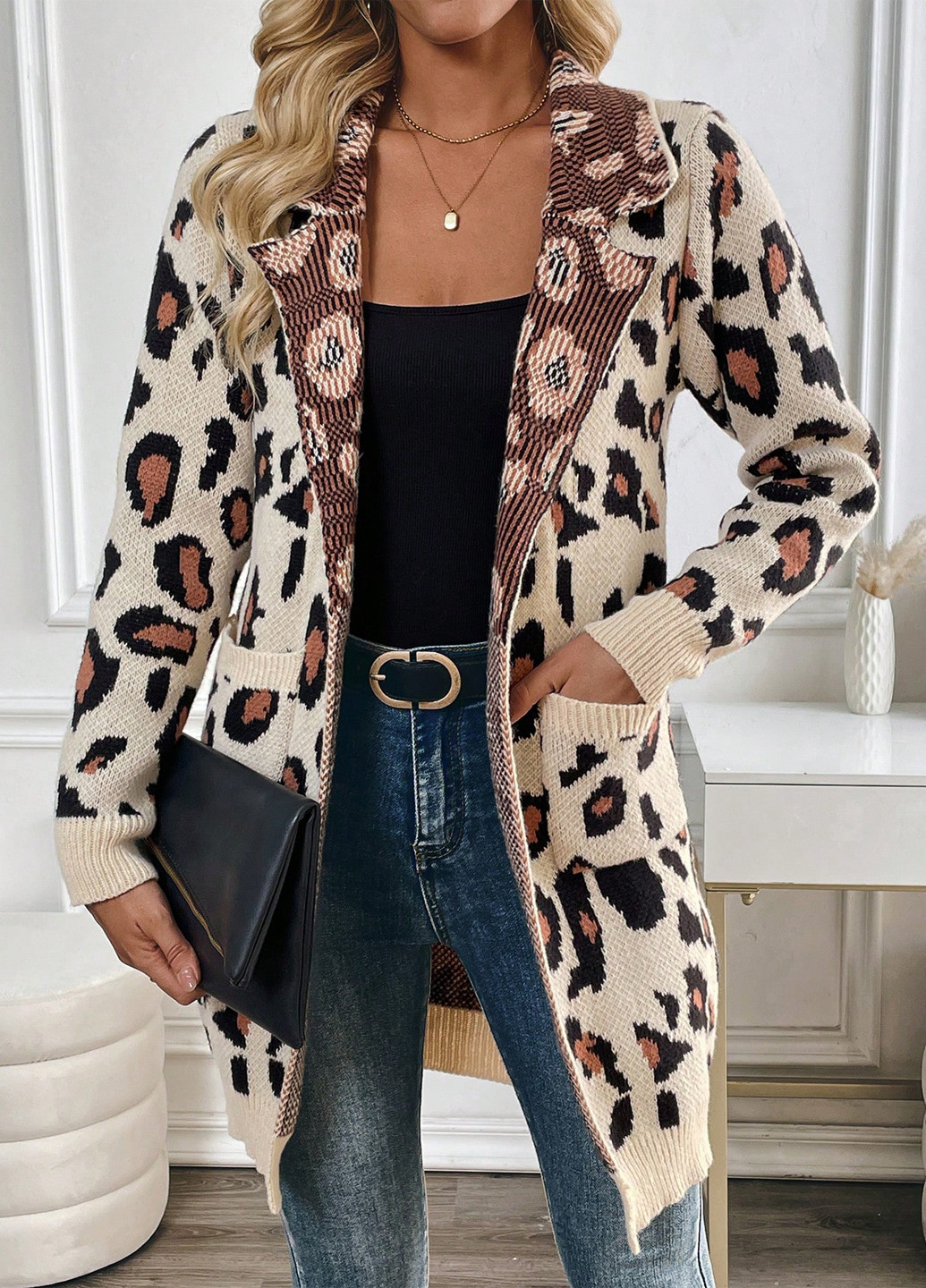 Разноцветный демисезонный кардиган SHEIN