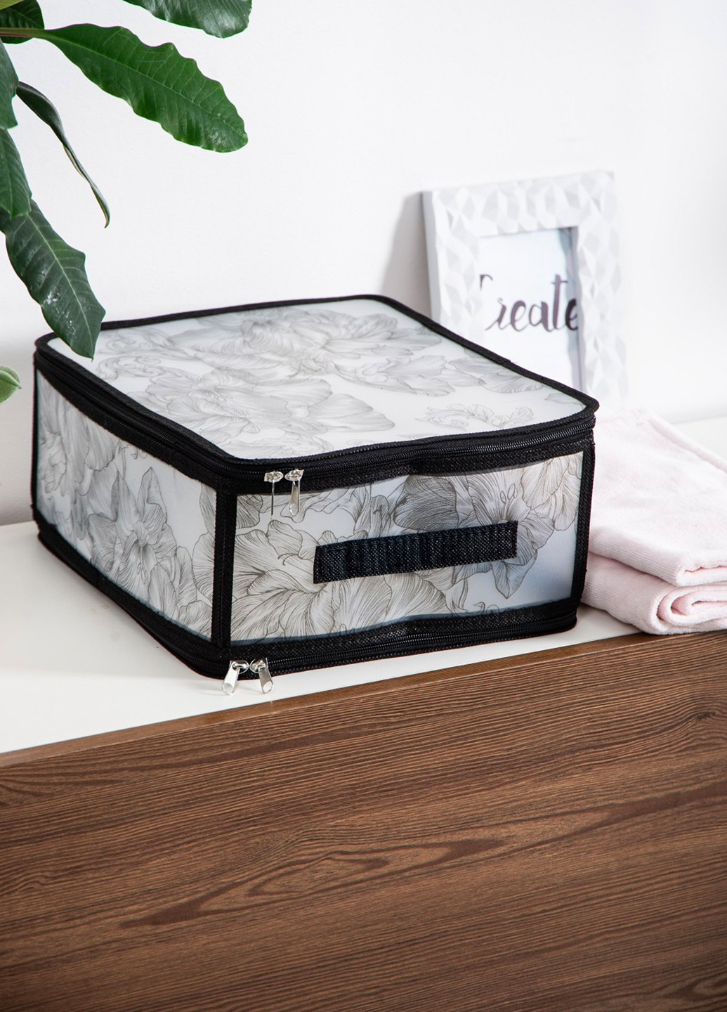 Кошик з кришкою та блискавкою, 30x28x15 см IDEA HOME (330253966)