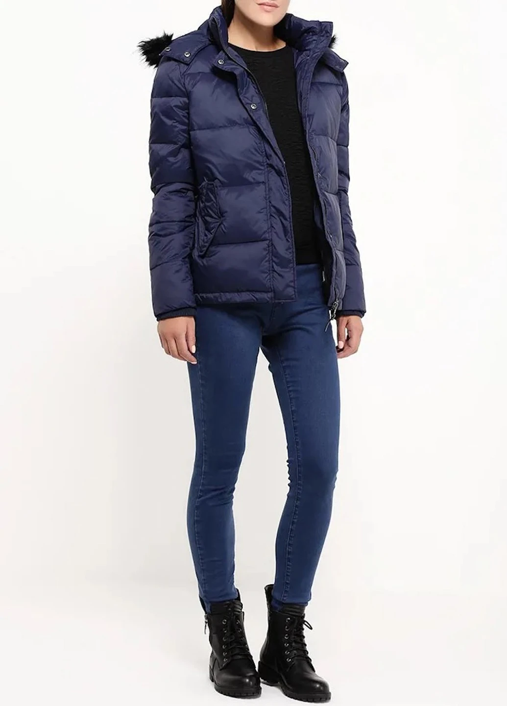 Темно-синя демісезонна куртка Lee Cooper