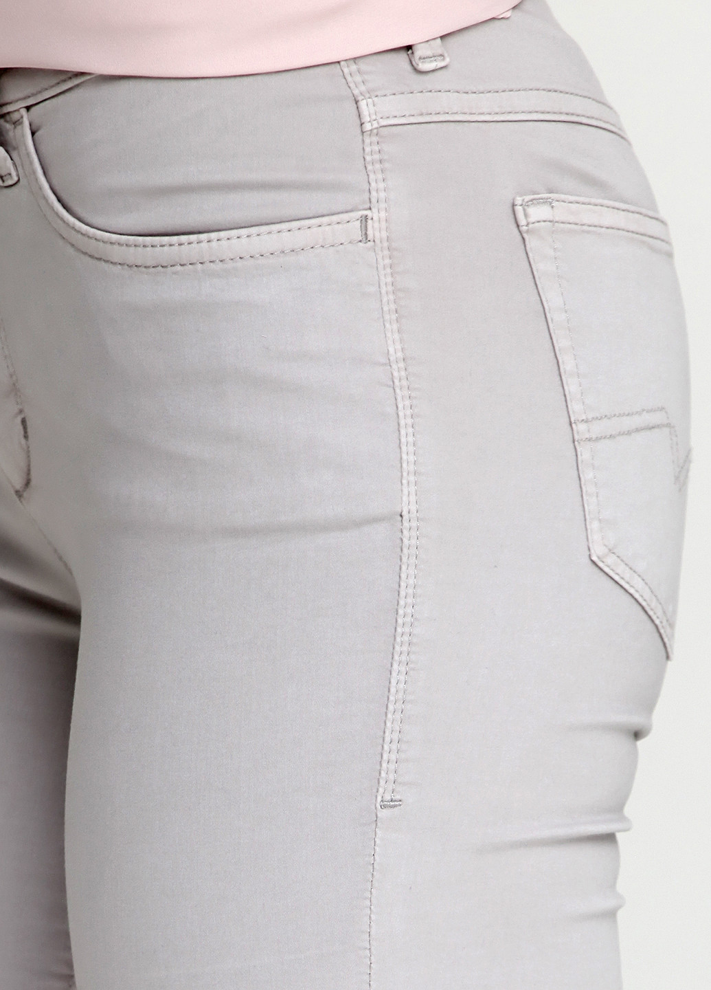 Светло-серые кэжуал летние зауженные брюки Bogner