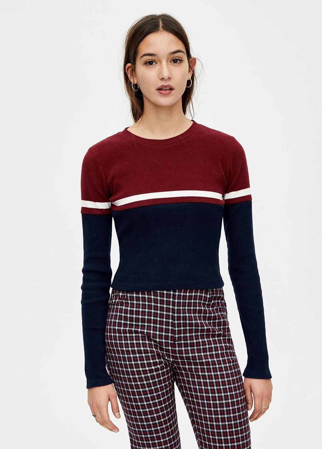 Бордовий демісезонний джемпер джемпер Pull & Bear