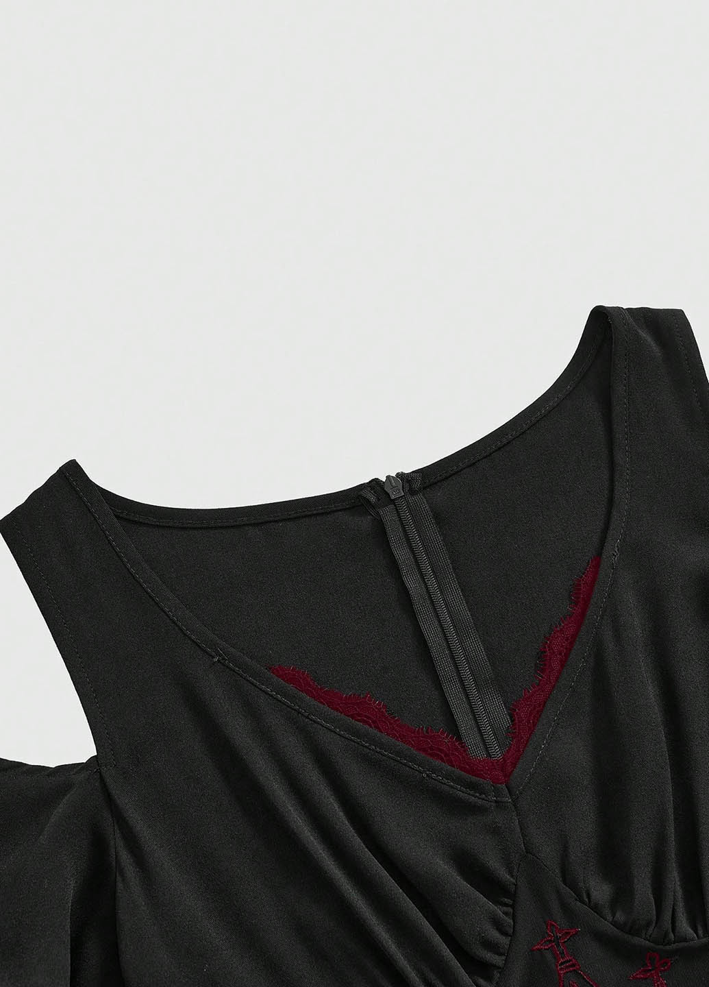 Чорна вечірня, кежуал сукня з відкритими плечима SHEIN однотонна