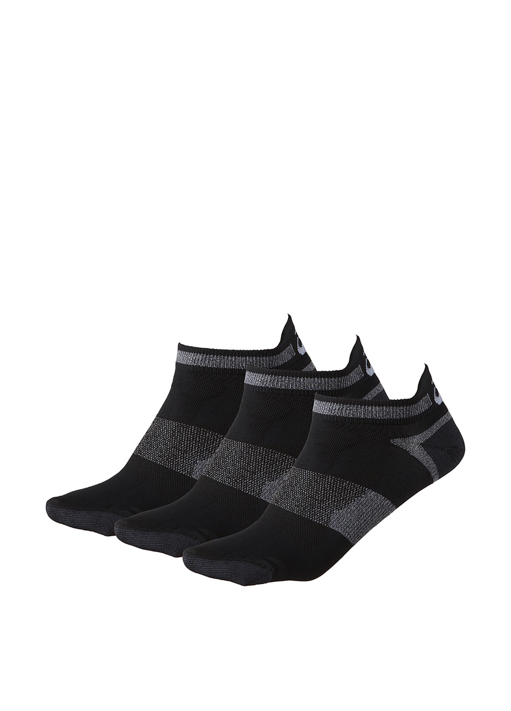 Носки (3 пары) Asics геометрические чёрные спортивные